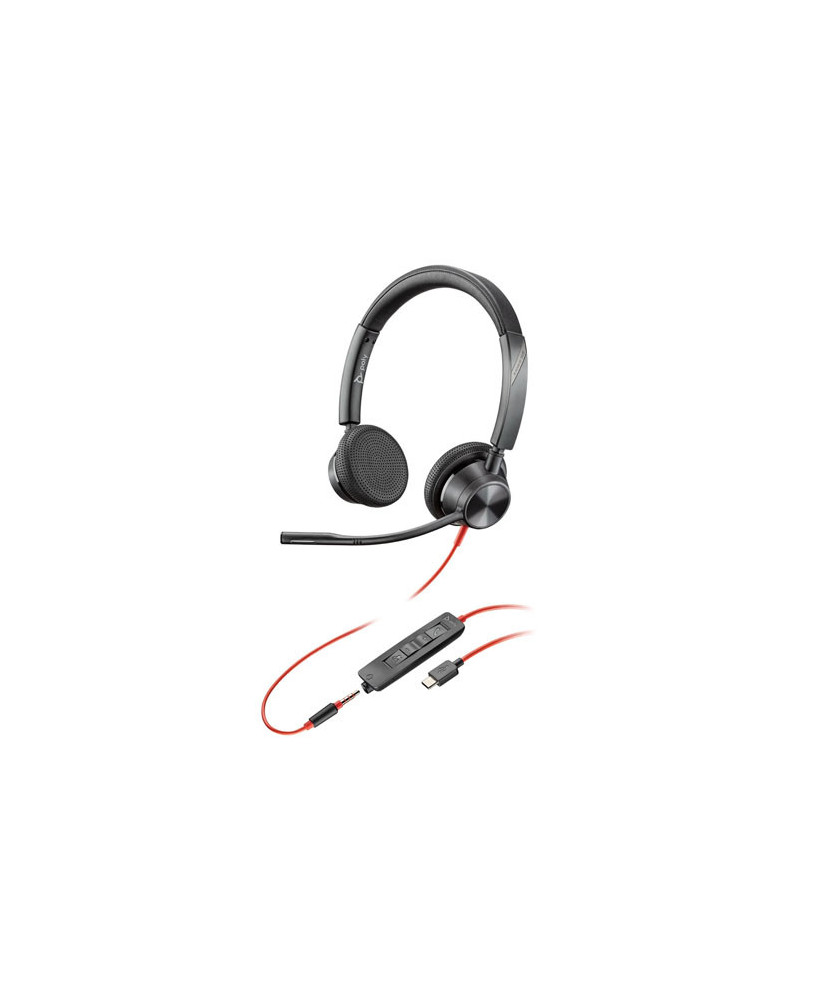 Buy HP Poly/Plantronics Blackwire 3325 USB-C with 3.5mm Wired Stereo Headset 213939-01 / 76J22AA