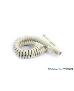 Avaya Curly Telephone Cord Extended Life Short Tail 3M - White