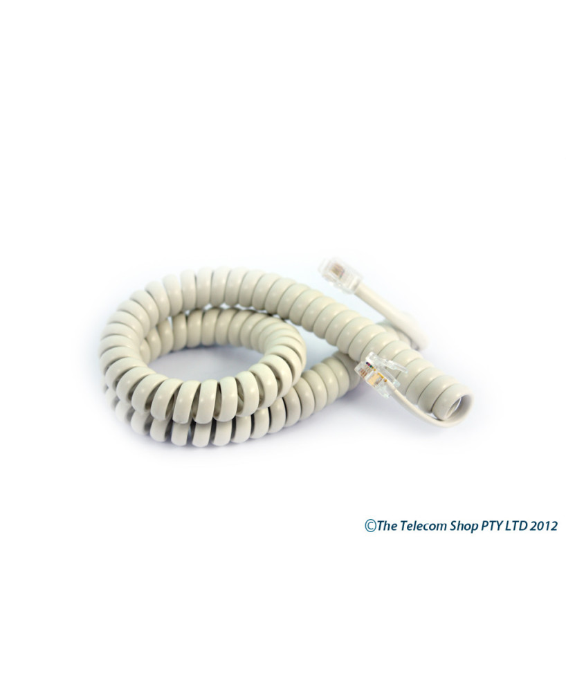 Avaya Curly Telephone Cord Extended Life Short Tail 3M - White - price $3