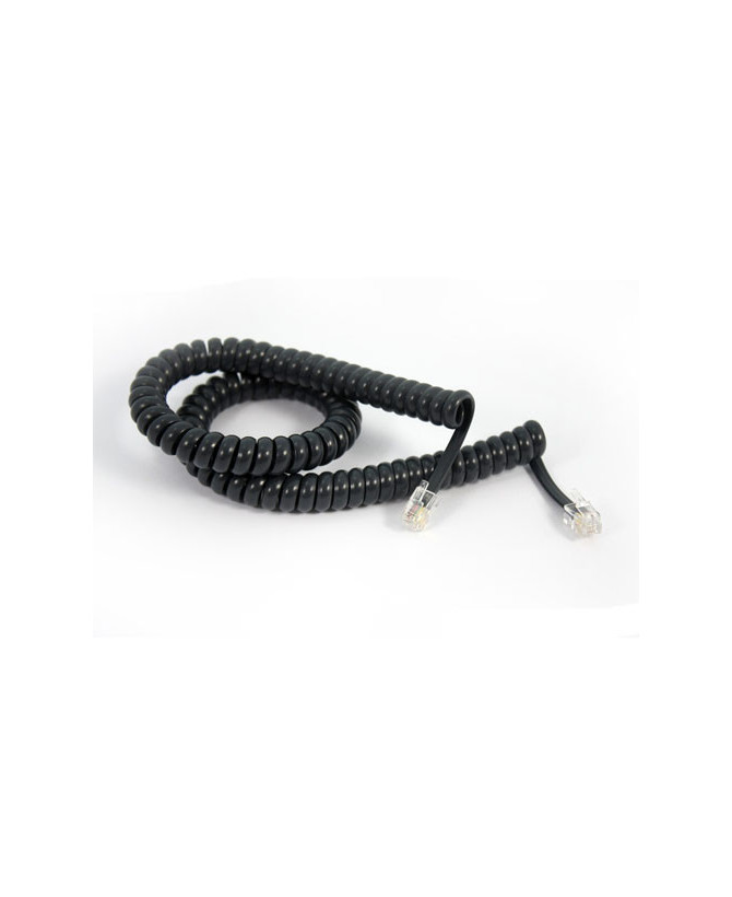 Connect Curly Telephone Cord Extended Life Short Tail - Black - Price $3