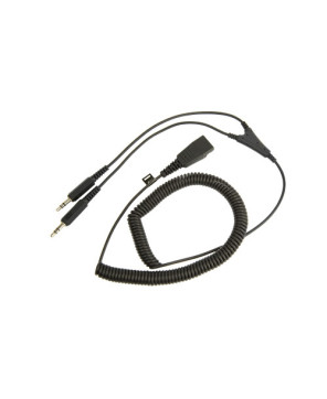 Buy Jabra Coiled QD PC Cord with Dual 3.5mm Jack 8734-599