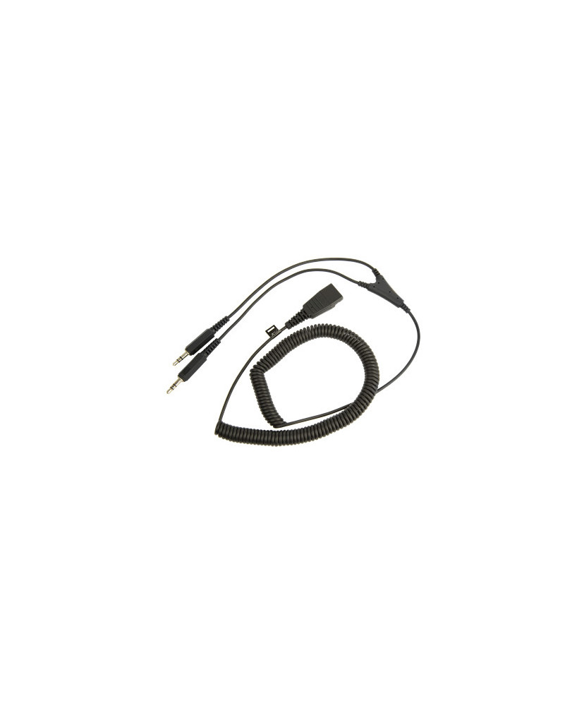 Buy Jabra Coiled QD PC Cord with Dual 3.5mm Jack 8734-599