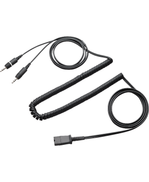 HP Poly/Plantronics QD To Two 3.5mm Headset Cable 28959-01 for Computer with Plantronics H-Series Headsets - New