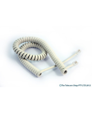 Buy The Universal Curly Telephone Cord Extended Life Long Tail in White.