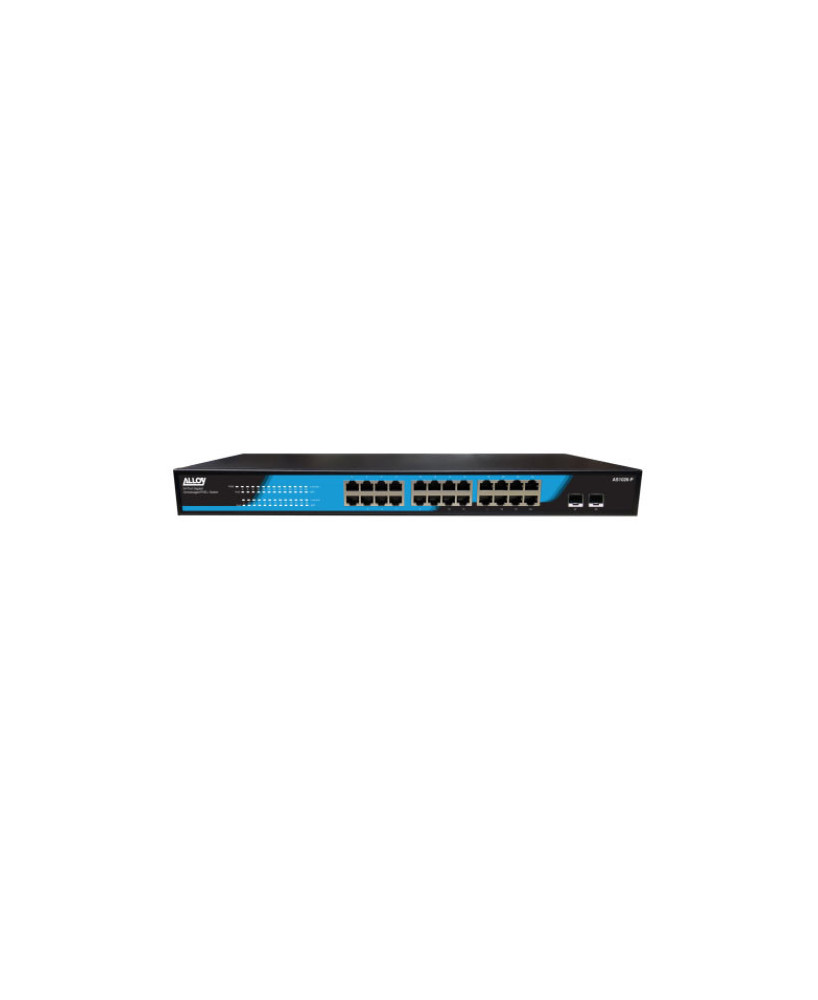 ALLOY AS1026-P 24 Port Unmanaged Gigabit 802.3at PoE Switch + 2x 1000Mb SFP Ports