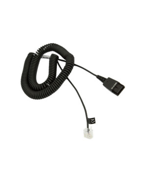 Jabra Quick Disconnect (QD) to Modular (RJ) Coiled Bottom Cord 8800-01-94 for Aastra / Siemens