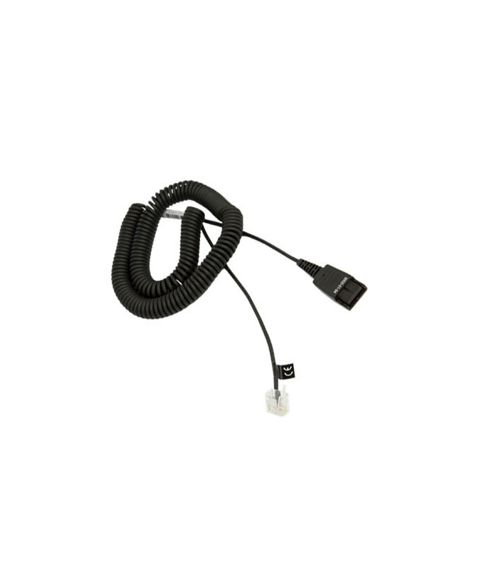 Jabra Quick Disconnect (QD) to Modular (RJ) Coiled Bottom Cord 8800-01-94 for Aastra / Siemens