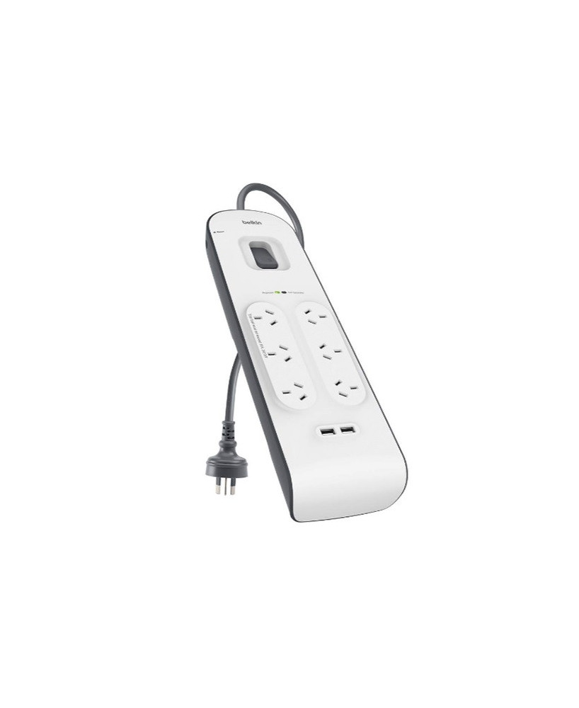 Buy Belkin 2.4 Amp 6 Outlet Surge Protector Strip BSV604AU2M for Laptop, Gaming Consoles