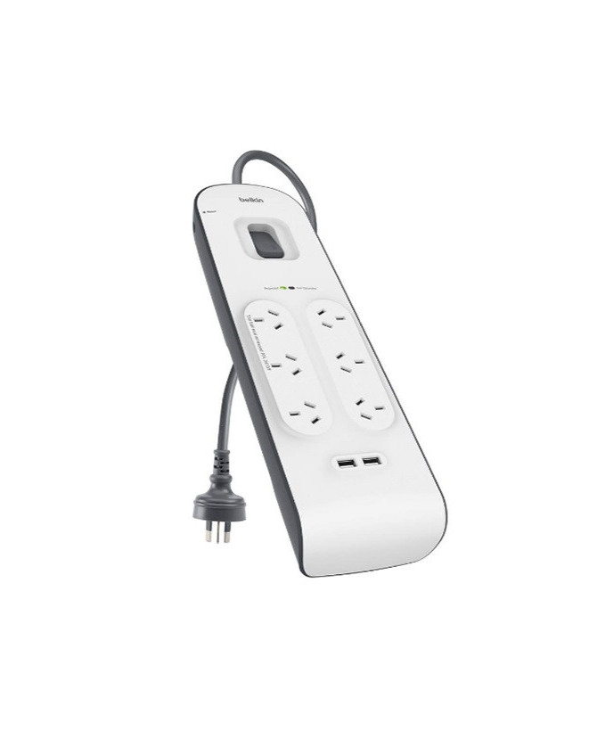 Buy Belkin 2.4 Amp 6 Outlet Surge Protector Strip BSV604AU2M for Laptop, Gaming Consoles