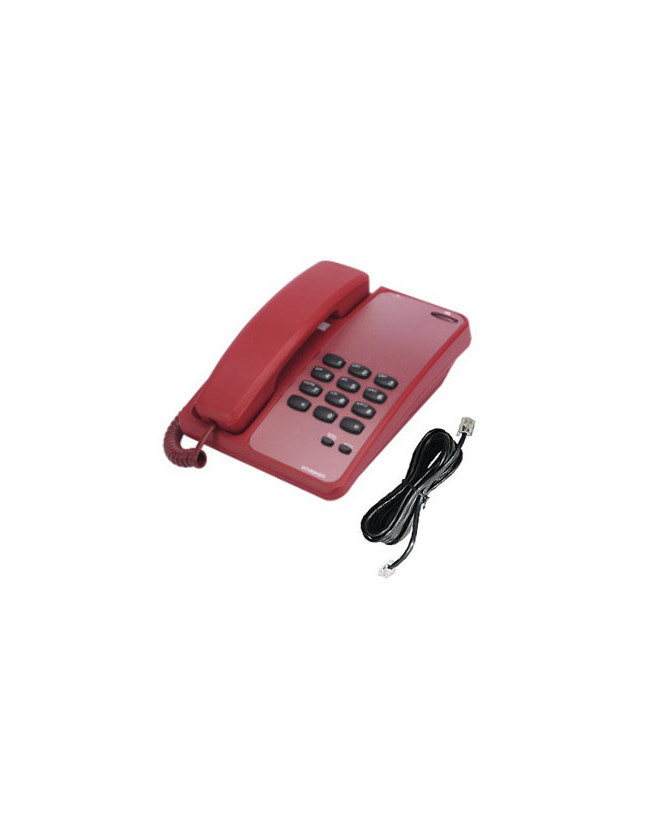 Interquartz Hotline Desk Phone in Red IQ283BR with Dial Pad