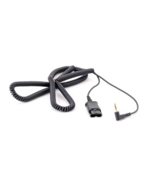 TTS-QD011C P-QD to 2.5mm Coiled 6ft Bottom Lead