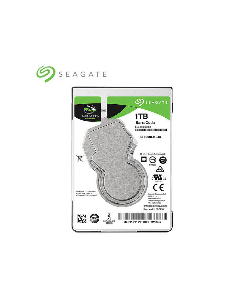 Seagate 1TB BarraCuda 5400 RPM SATA 2.5" Internal HDD ST1000LM048