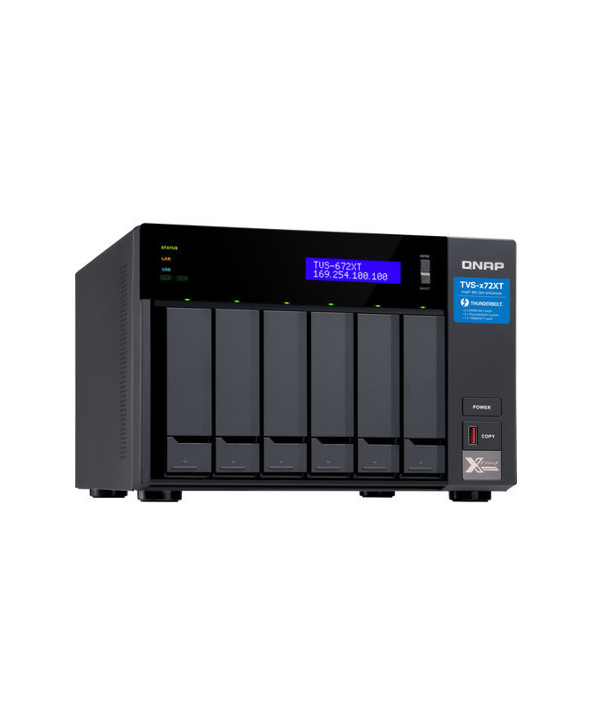 Buy QNAP TVS-672XT-I3-8G 6 Bay NAS Enclosure (No Disk) I3-8100T 8GB Tower