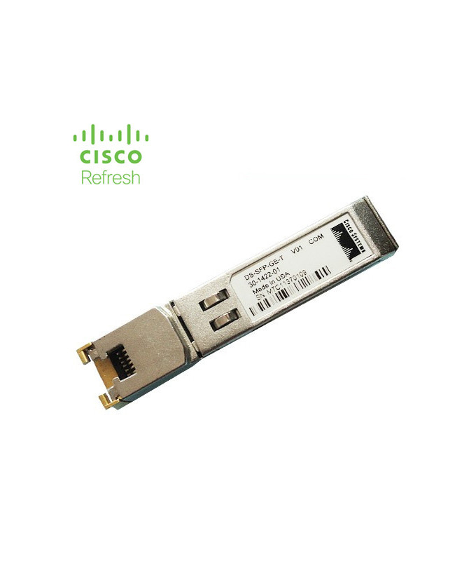 Cisco - SFP (mini-GBIC) transceiver module - GigE - 1000Base-T - RJ-45 SFP-GE-T-RF