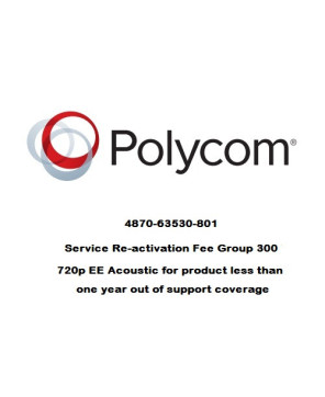 Polycom Service Reactivation Fee 4870-63530-801 for Group 300 720p EE Acoustic