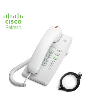 Cisco 6901 Slimline Handset Unified IP Phone in White CP-6901-WL-K9-RF