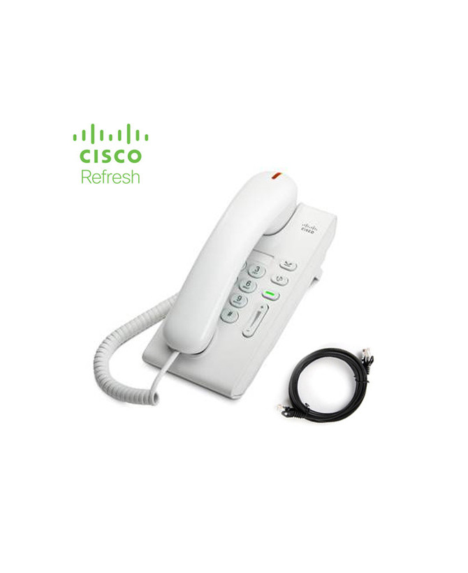 Cisco 6901 Slimline Handset Unified IP Phone in White CP-6901-WL-K9-RF