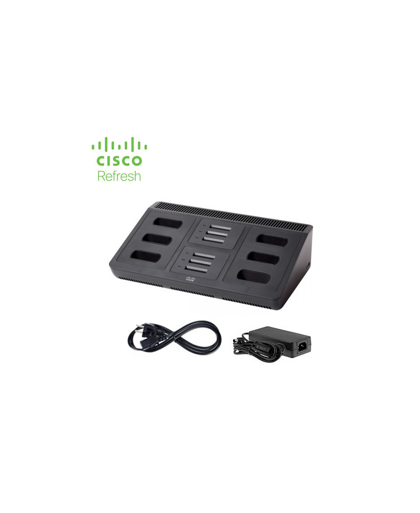 Cisco Wireless IP Phone 8821 Multi Charger CP-MCHGR8821BUN-RF (with power cube, power adapter and country clip) 