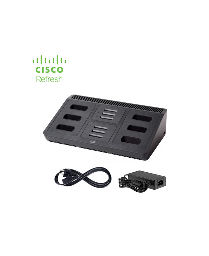 Cisco Wireless IP Phone 8821 Multi Charger CP-MCHGR8821BUN-RF (with power cube, power adapter and country clip) 