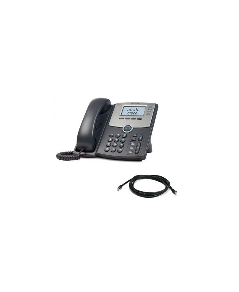 Cisco SPA504G-RF 4 Line IP Phone in Gray w/ Display PoE 2-Port