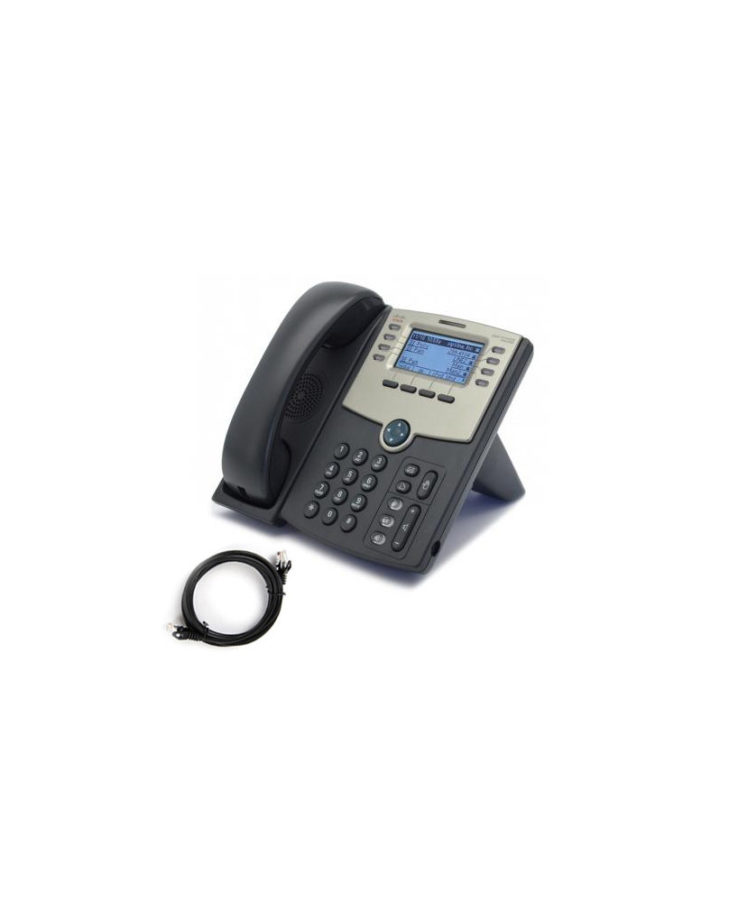 Cisco SPA508G-RF 8 Line IP Phone in Gray w/ Display PoE and Port