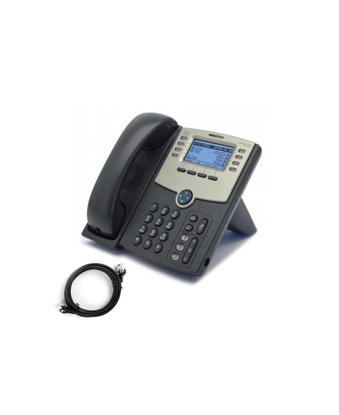 Cisco SPA508G-RF 8 Line IP Phone in Gray w/ Display PoE and Port