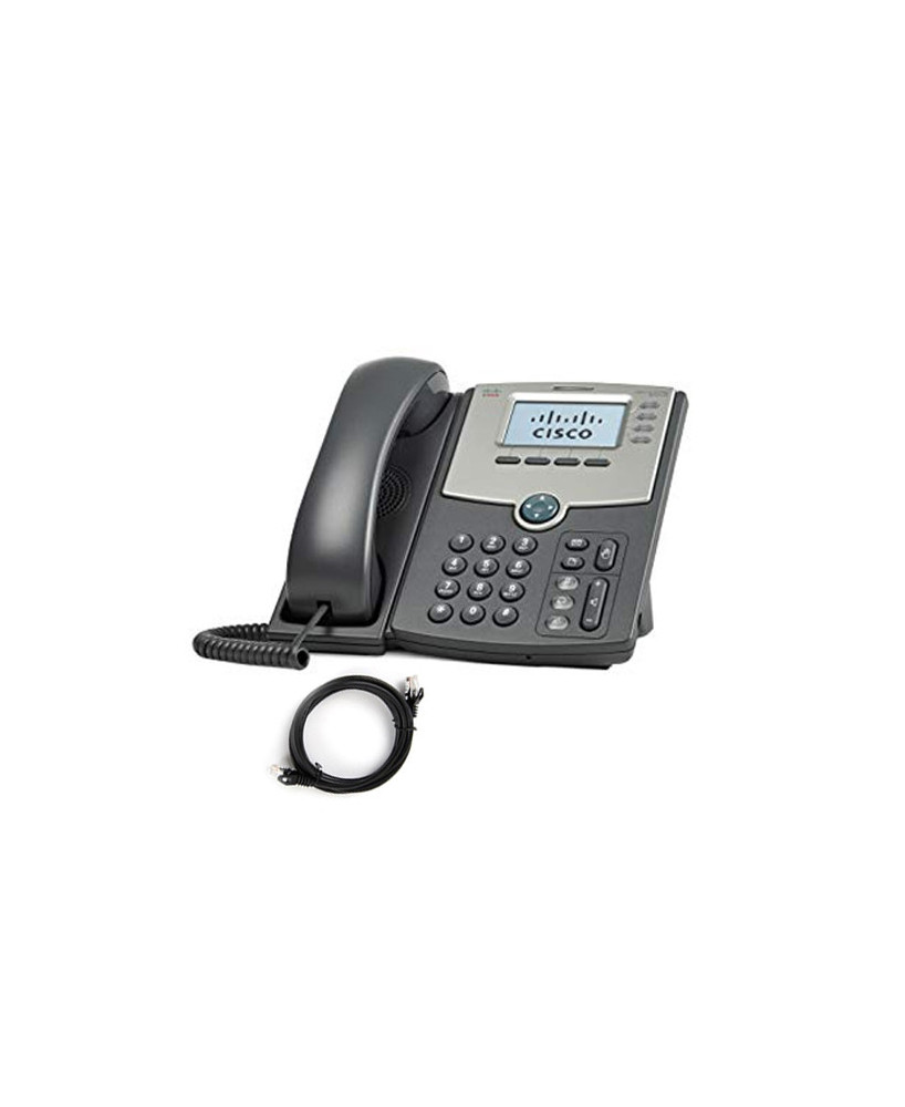 Cisco SPA514G-RF 4-Line IP Phone in Gray w/ Display PoE and Port