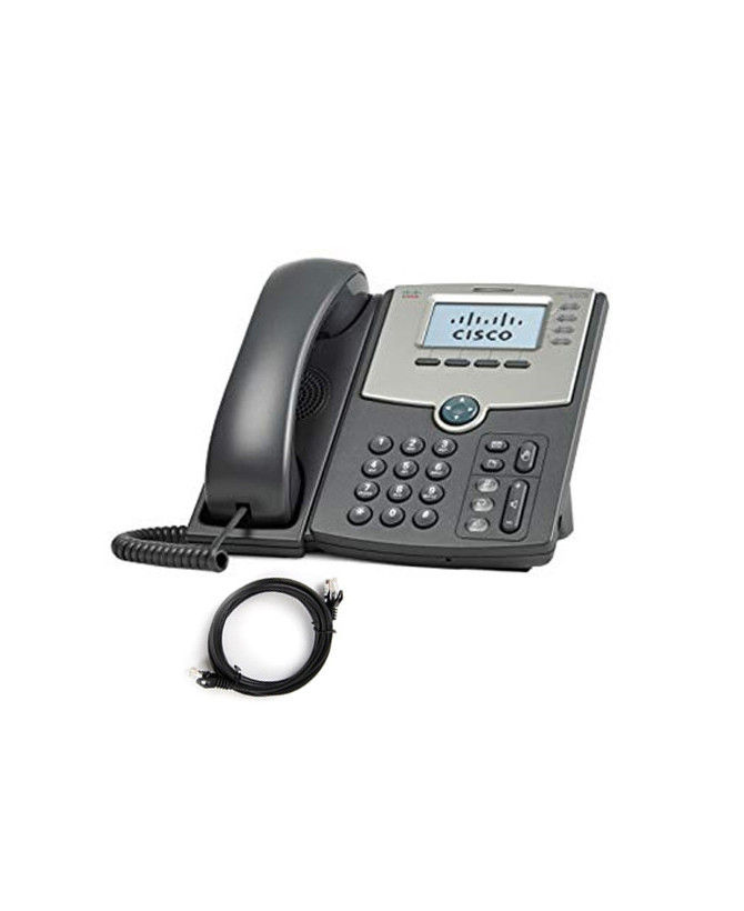 Cisco SPA514G-RF 4-Line IP Phone in Gray w/ Display PoE and Port