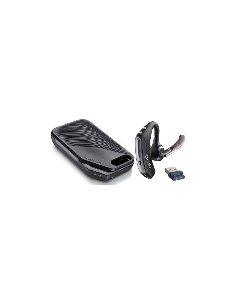 HP Poly/Plantronics Voyager 5200 UC USB-A Bluetooth Headset with Charging Case and BT700 Dongle 206110-102 / 7K2F3AA