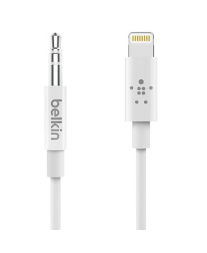 Belkin 1.8M Lightning Connector to 3.5mm Audio Cable in White AV10172BT06-WHT