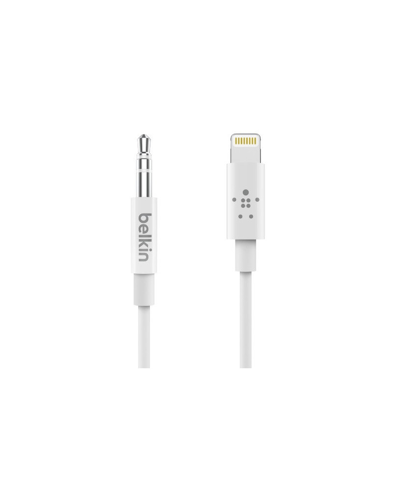 Belkin 1.8M Lightning Connector to 3.5mm Audio Cable in White AV10172BT06-WHT