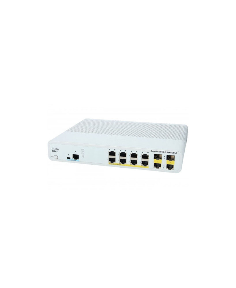 Cisco Catalyst 2960C 8 FE PoE with 2x Dual Uplink Lan Base Switch WS-C2960C-8PC-L-RF