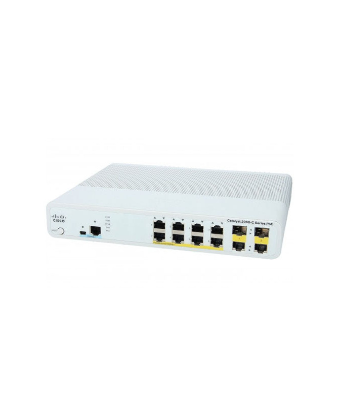 Cisco Catalyst 2960C 8 FE PoE with 2x Dual Uplink Lan Base Switch WS-C2960C-8PC-L-RF