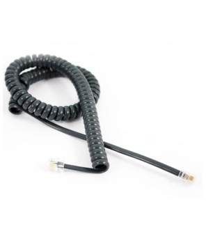 Yealink Curly Telephone Cord Extended Life Long Tail 3M - Black