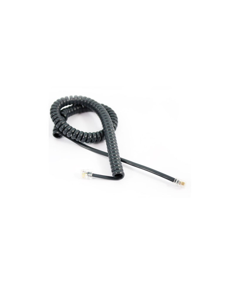 Yealink Curly Telephone Cord Extended Life Long Tail 3M - Black