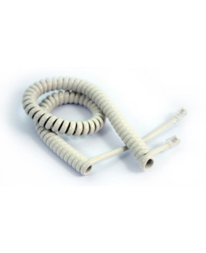 Yealink Curly Telephone Cord Extended Life Long Tail 3M - White