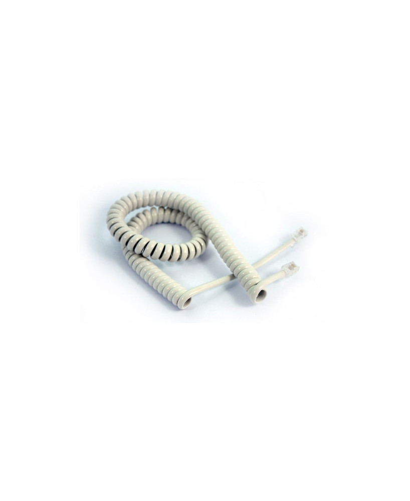 Yealink Curly Telephone Cord Extended Life Long Tail 3M - White