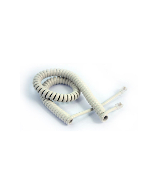 Yealink Curly Telephone Cord Extended Life Long Tail 3M - White