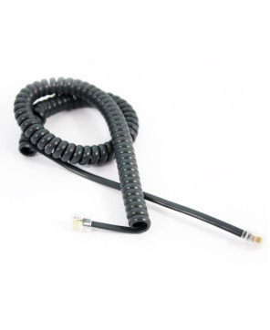 Buy Yealink 3M Curly Telephone Cord Extended Life Long Tail in Charcoal