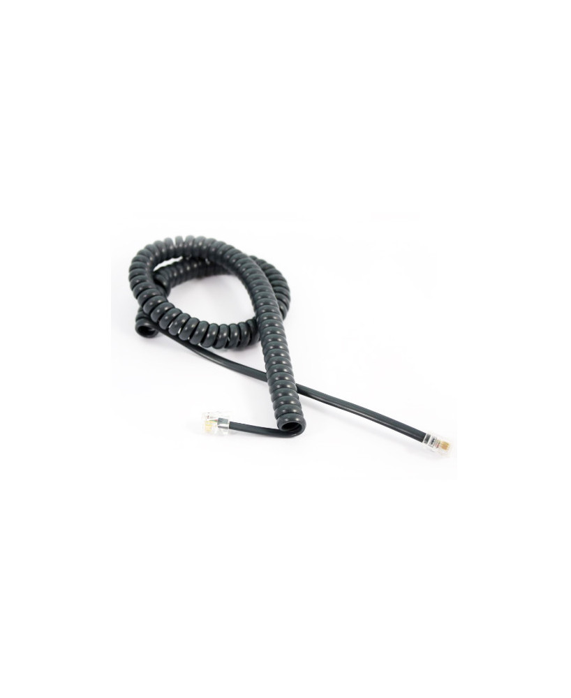 Buy Yealink 3M Curly Telephone Cord Extended Life Long Tail in Charcoal