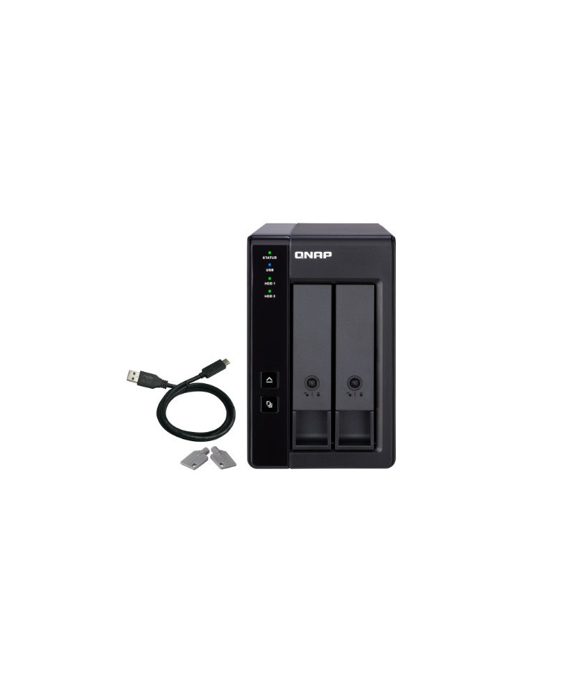 QNAP TR-002 2 Bay USB Type-C Direct Attached Storage with Hardware RAID