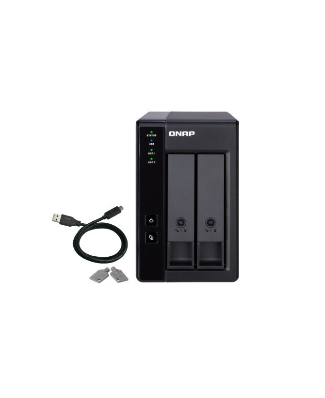 QNAP TR-002 2 Bay USB Type-C Direct Attached Storage with Hardware RAID