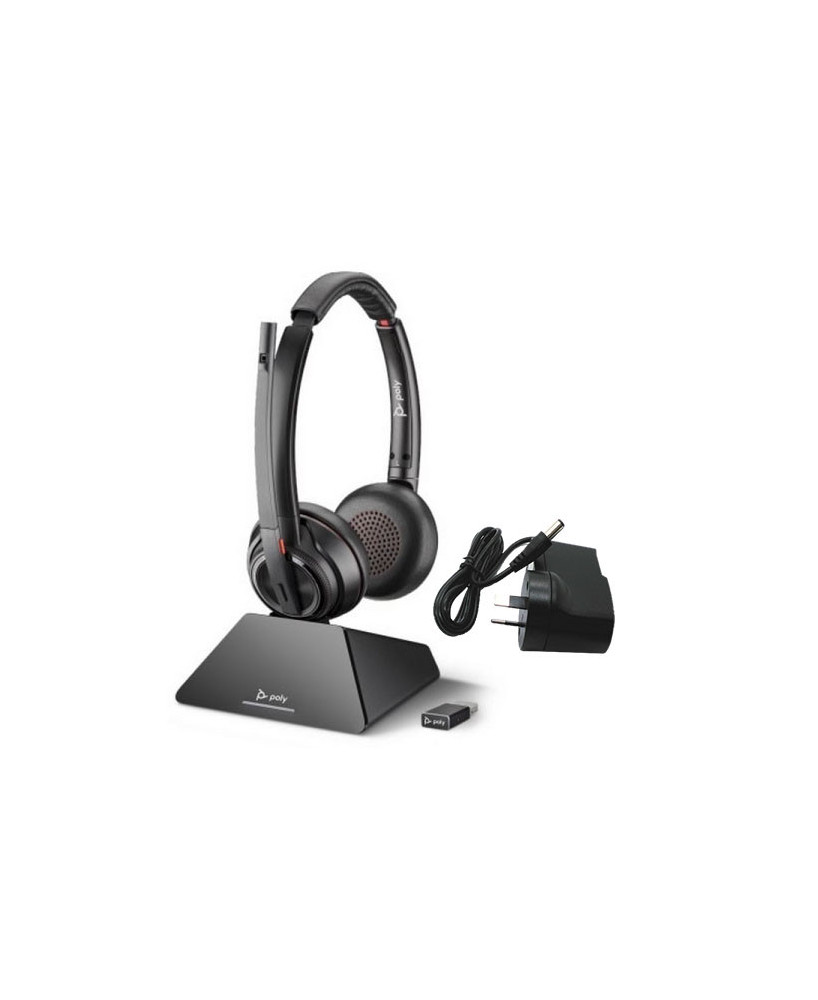 HP Poly/Plantronics Savi S8220-M UC Duo Wireless Headset 209214-02 / 8D3F5AA