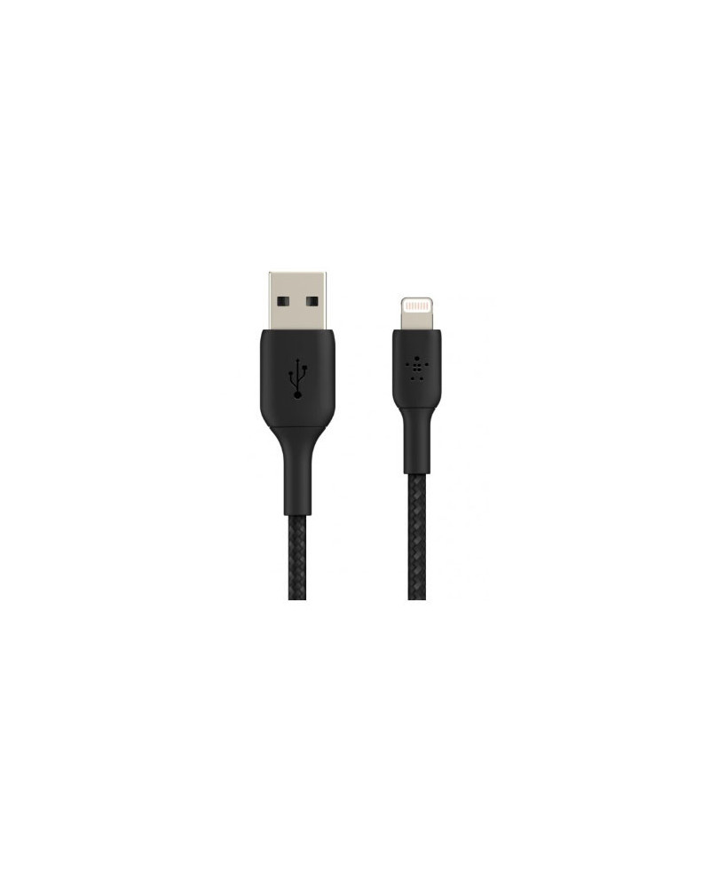 Buy Belkin 15cm USB-A to Lightning Braided Boost Charge Cable in Black CAA002BT0MBK for Apple Devices