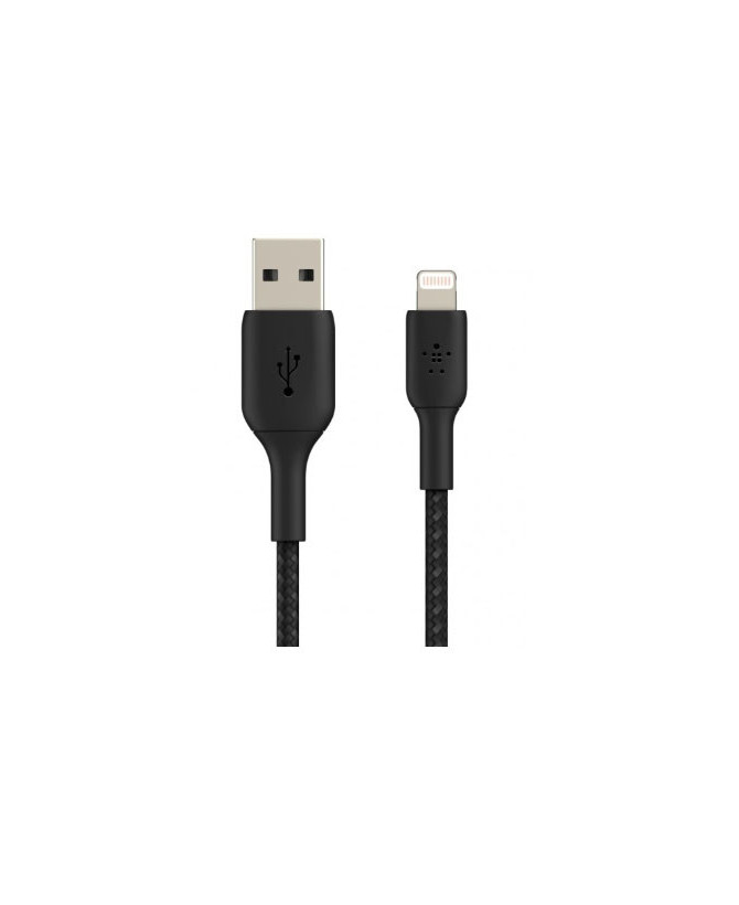 Buy Belkin 15cm USB-A to Lightning Braided Boost Charge Cable in Black CAA002BT0MBK for Apple Devices