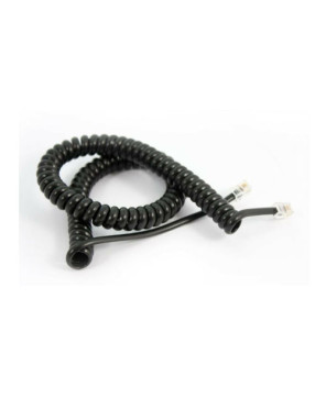 Polycom Curly Telephone Cord Extended Life Long Tail 3M - Black