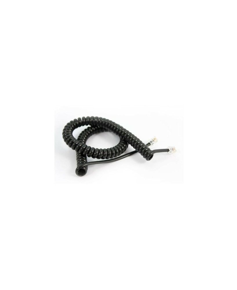 Polycom Curly Telephone Cord Extended Life Long Tail 3M - Black