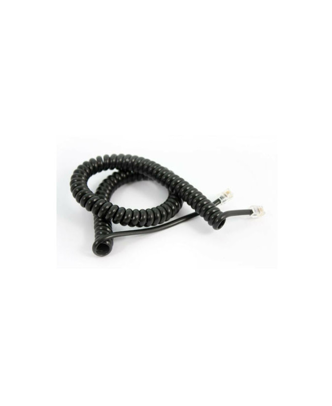 Polycom Curly Telephone Cord Extended Life Long Tail 3M - Black