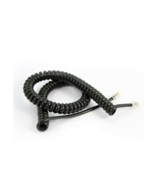 Polycom Curly Telephone Cord Extended Life Long Tail 3M - Charcoal