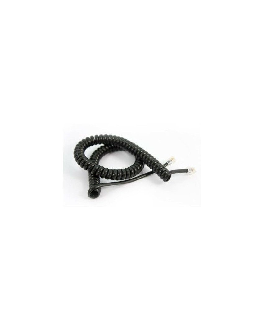 Polycom Curly Telephone Cord Extended Life Long Tail 3M - Charcoal